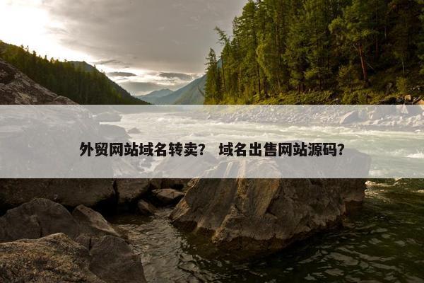 外贸网站域名转卖？ 域名出售网站源码？