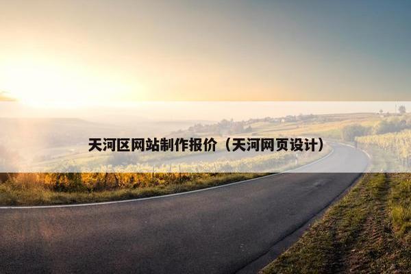 天河区网站制作报价（天河网页设计）