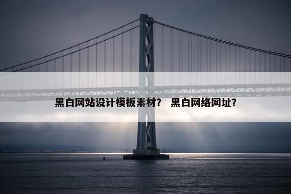 黑白网站设计模板素材？ 黑白网络网址？