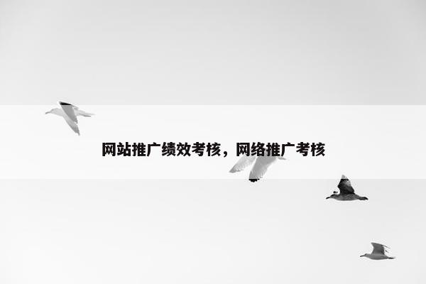 网站推广绩效考核，网络推广考核