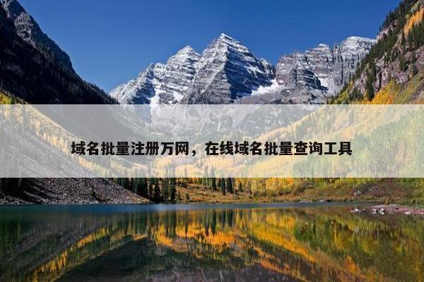 域名批量注册万网，在线域名批量查询工具
