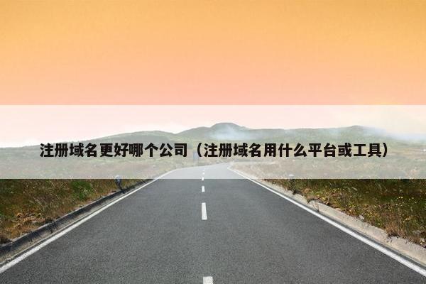 注册域名更好哪个公司（注册域名用什么平台或工具）