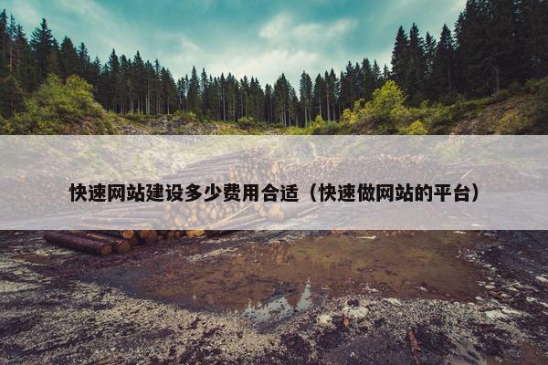 快速网站建设多少费用合适（快速做网站的平台）