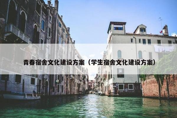 青春宿舍文化建设方案（学生宿舍文化建设方案）