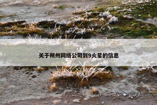 关于朔州网络公司到9火星的信息