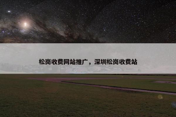 松岗收费网站推广，深圳松岗收费站