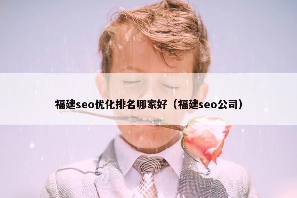 福建seo优化排名哪家好（福建seo公司）