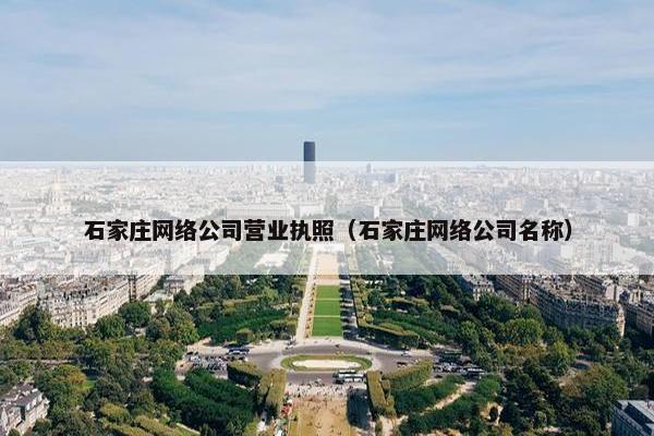 石家庄网络公司营业执照（石家庄网络公司名称）