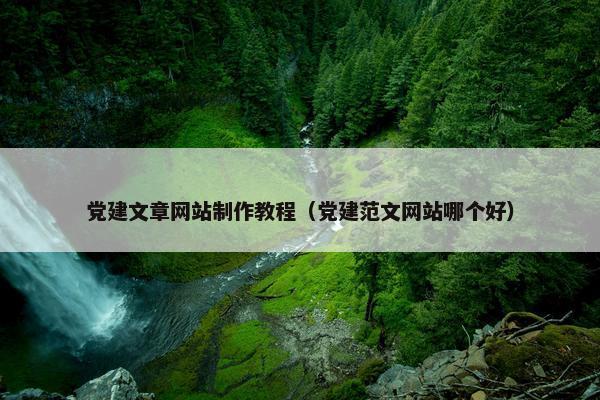 党建文章网站制作教程（党建范文网站哪个好）