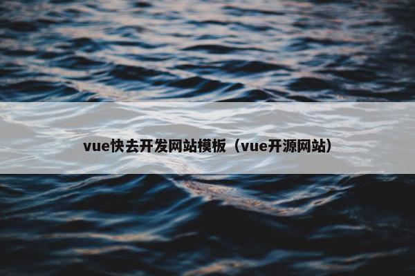 vue快去开发网站模板（vue开源网站）