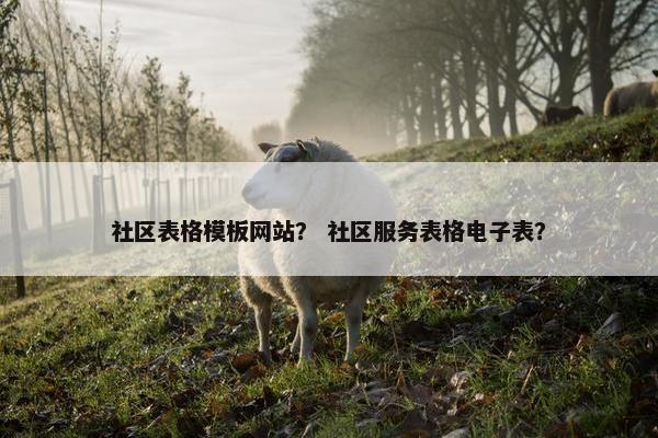 社区表格模板网站？ 社区服务表格电子表？