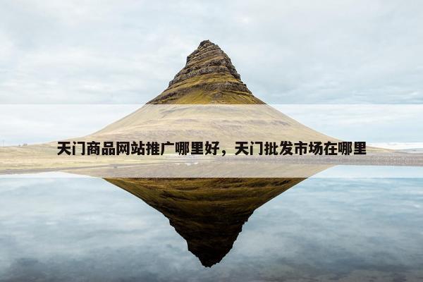 天门商品网站推广哪里好，天门批发市场在哪里