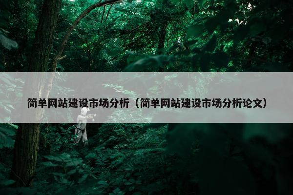 简单网站建设市场分析（简单网站建设市场分析论文）