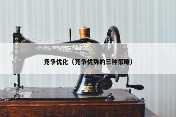 竞争优化（竞争优势的三种策略）