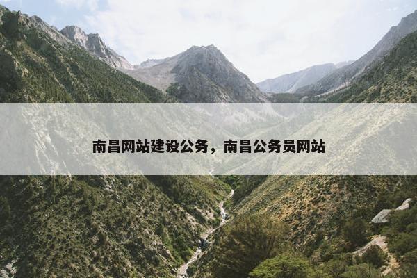 南昌网站建设公务，南昌公务员网站