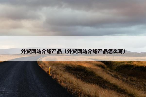 外贸网站介绍产品（外贸网站介绍产品怎么写）