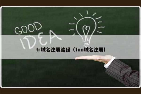 fr域名注册流程（fun域名注册）