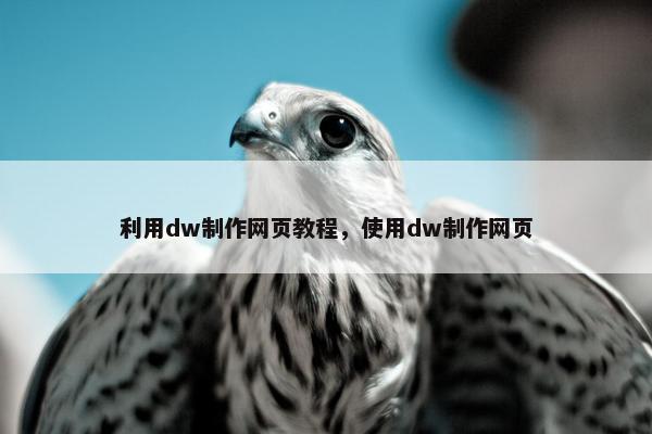 利用dw制作网页教程，使用dw制作网页