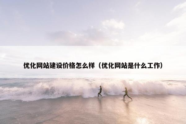 优化网站建设价格怎么样（优化网站是什么工作）