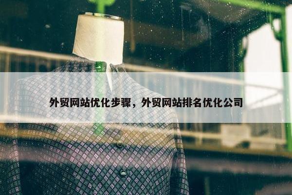 外贸网站优化步骤，外贸网站排名优化公司