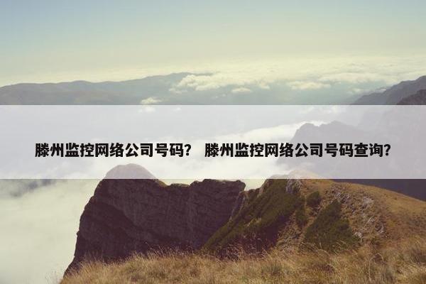 滕州监控网络公司号码？ 滕州监控网络公司号码查询？