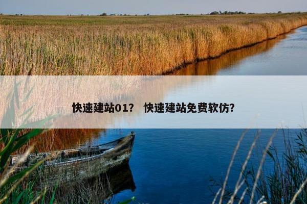 快速建站01？ 快速建站免费软仿？