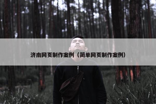 济南网页制作案例（简单网页制作案例）