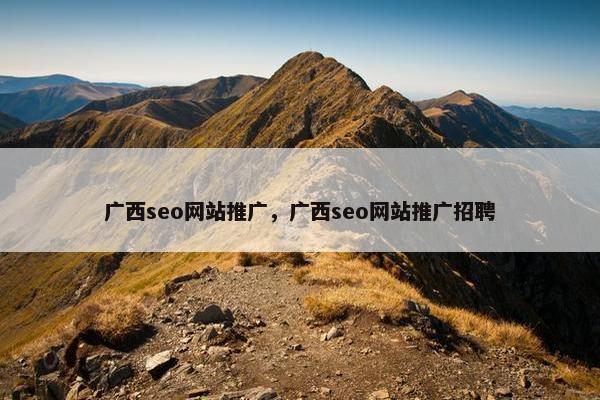 广西seo网站推广，广西seo网站推广招聘