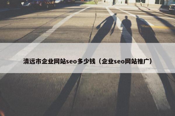 清远市企业网站seo多少钱（企业seo网站推广）