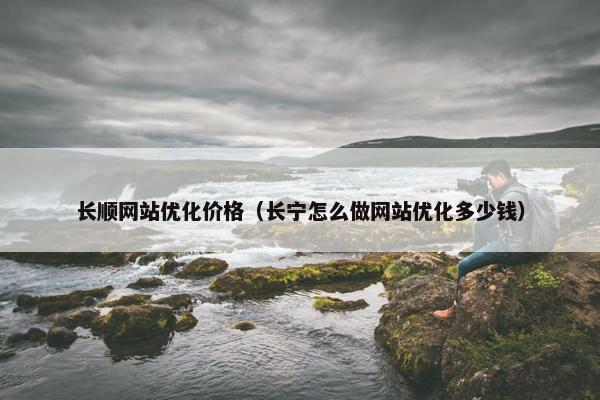 长顺网站优化价格（长宁怎么做网站优化多少钱）