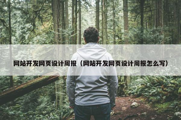 网站开发网页设计周报（网站开发网页设计周报怎么写）