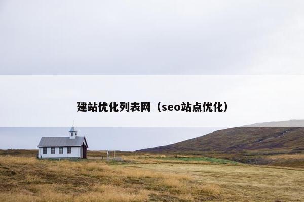 建站优化列表网（seo站点优化）