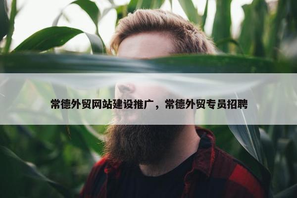 常德外贸网站建设推广，常德外贸专员招聘