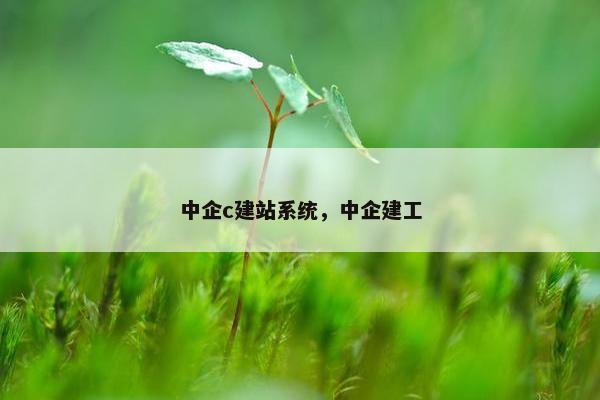 中企c建站系统，中企建工