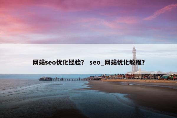 网站seo优化经验？ seo_网站优化教程？