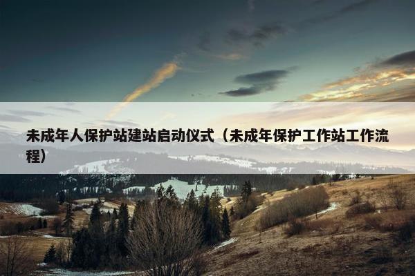 未成年人保护站建站启动仪式（未成年保护工作站工作流程）