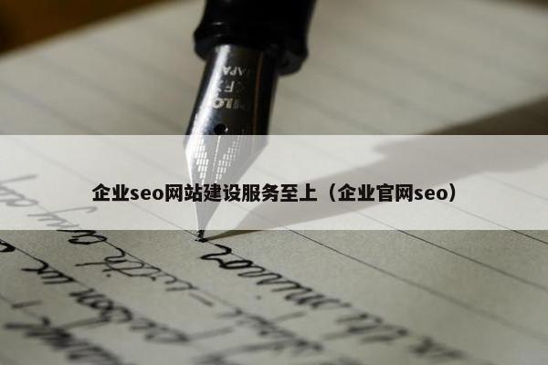 企业seo网站建设服务至上（企业官网seo）