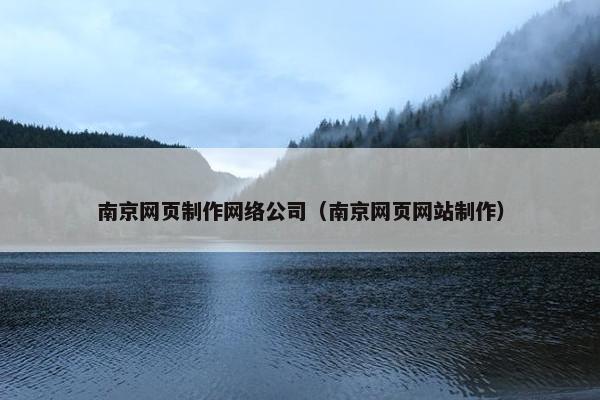 南京网页制作网络公司（南京网页网站制作）