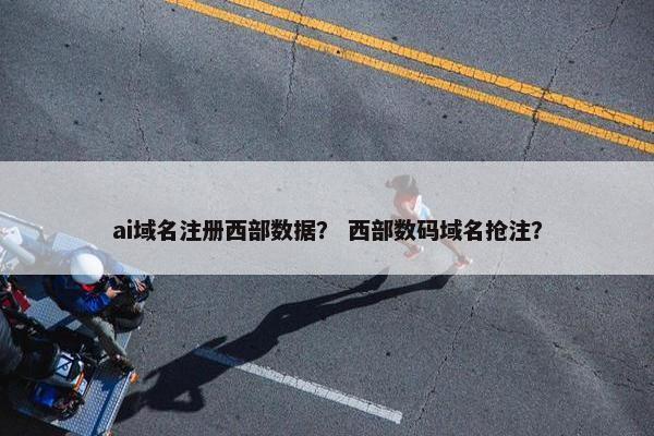 ai域名注册西部数据？ 西部数码域名抢注？