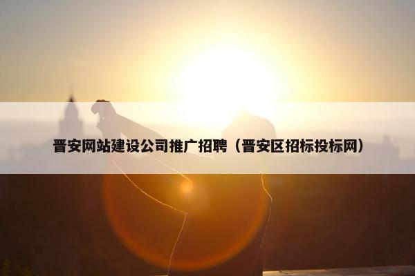 晋安网站建设公司推广招聘（晋安区招标投标网）