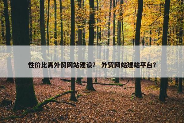 性价比高外贸网站建设？ 外贸网站建站平台？