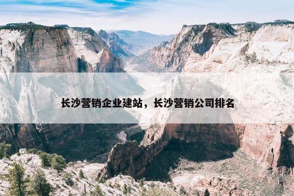 长沙营销企业建站，长沙营销公司排名