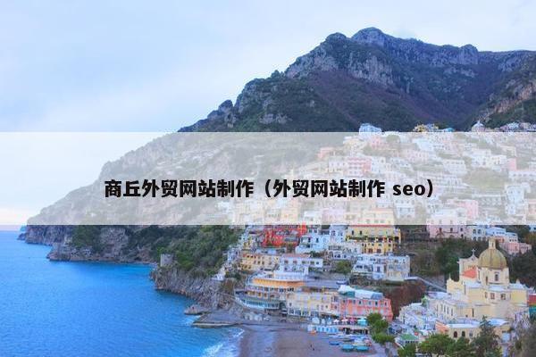 商丘外贸网站制作（外贸网站制作 seo）