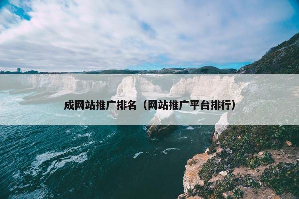 成网站推广排名（网站推广平台排行）