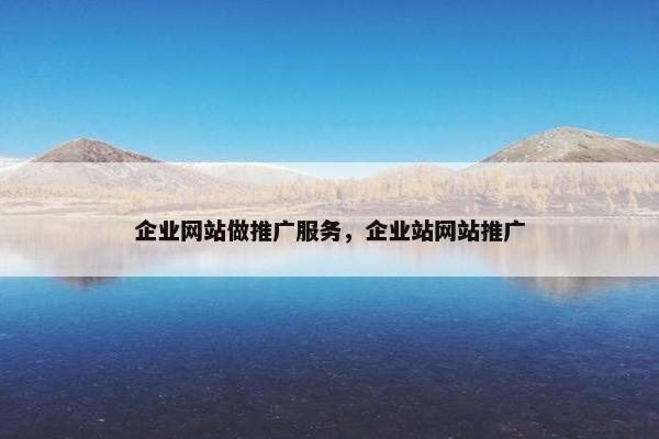 企业网站做推广服务，企业站网站推广