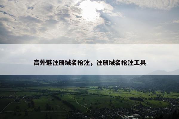 高外链注册域名抢注，注册域名抢注工具