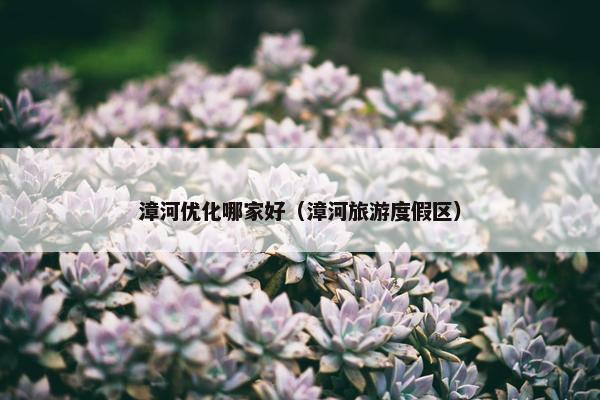 漳河优化哪家好（漳河旅游度假区）