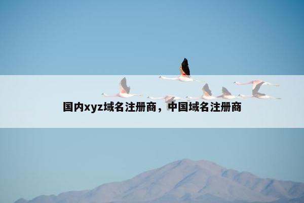 国内xyz域名注册商，中国域名注册商