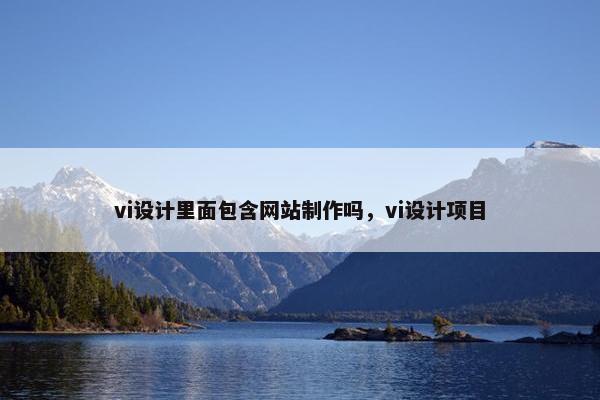 vi设计里面包含网站制作吗，vi设计项目