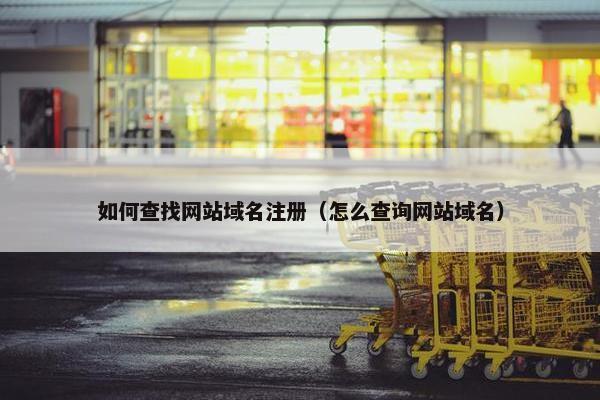 如何查找网站域名注册（怎么查询网站域名）